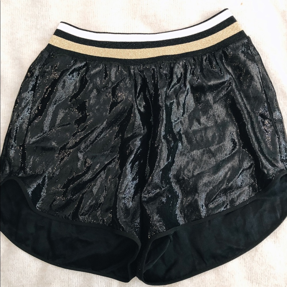 Clover Canyon metallic shorts in black